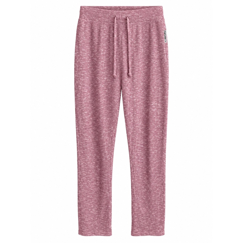 Gymshark Women's L Pink Marled Ribbed Knit Jogger Pants Drawstring Lounge